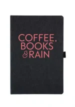 Notes A5 - Coffee, books & rain / crni